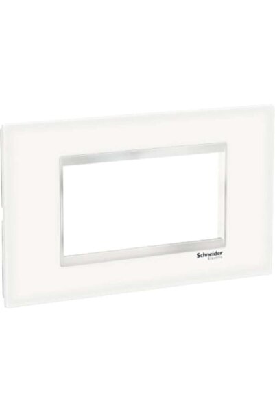 SCHNEIDER Easy Styl 4 Module Frame, White Glass