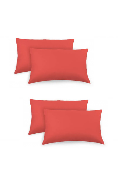 Studio Casa Set of 4 pillowcases Red, 50x70cm, 100% Cotton,