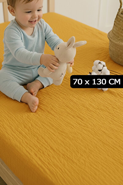 Soho Organics ملاءة سرير من الموسلين - 70x130 سم |   ارتفاع السرير 10-15 سم |...