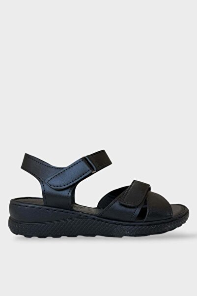 Liger Orthopedic Sole Comfortable Velcro Women's Sandals Black