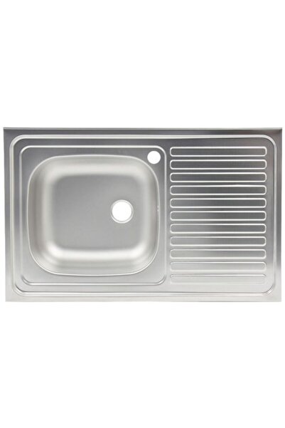 Clasic Chiuvetă de bucătărie cu o singură cuvă 80x50 cm, scurgător pe dreapta...