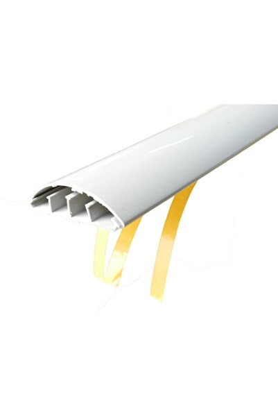Canalux PVC Cable Channel for Floor 70X18mm White with Adhesive Tape 1m