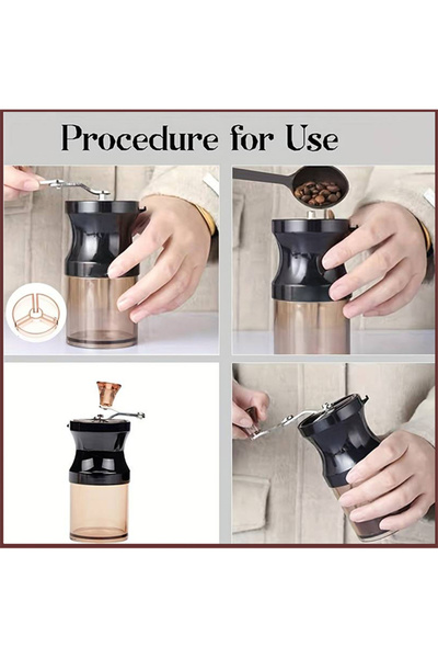 EHOME V60 Premium Pour Over Manual Coffee Maker with Manual Grinder Dripper Set