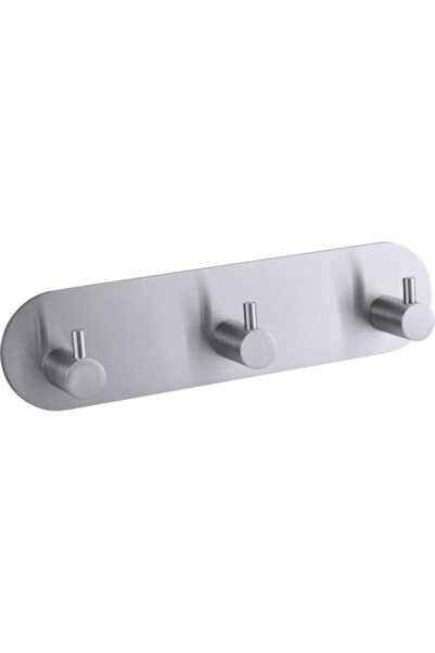 OEM Bathroom Hook with 3 Hooks, Adhesive Mounting, Steel