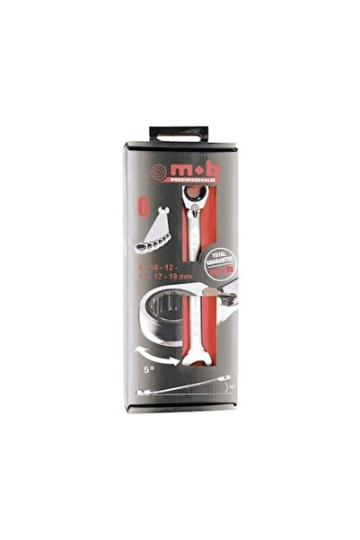 IUS-MOB Set de chei combinate 8-19 mm, 10 piese, fixe și inelare cu clichet r...