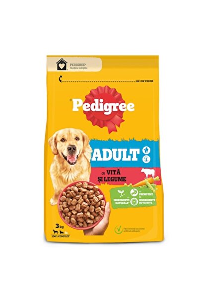 Pedigree Dry Dog Food Adult, Beef and Vegetables, 3Kg
