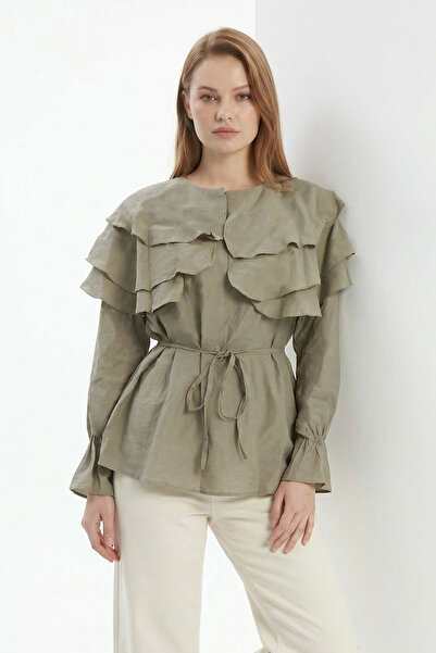 Rays بلوزة أدا تاي بتصميم أكمام بالونية متعددة الطبقات 0062