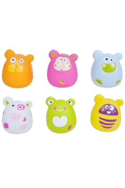 Evelise Σετ 6 Αστεία Ζωάκια Παιχνίδια Μπάνιου ESCABBO37012