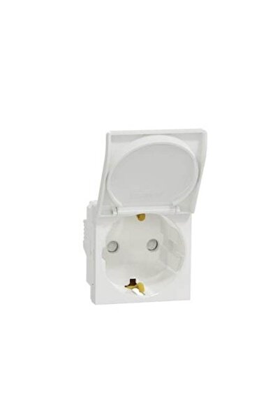 Schneider Electric Safety Socket with Cover, White