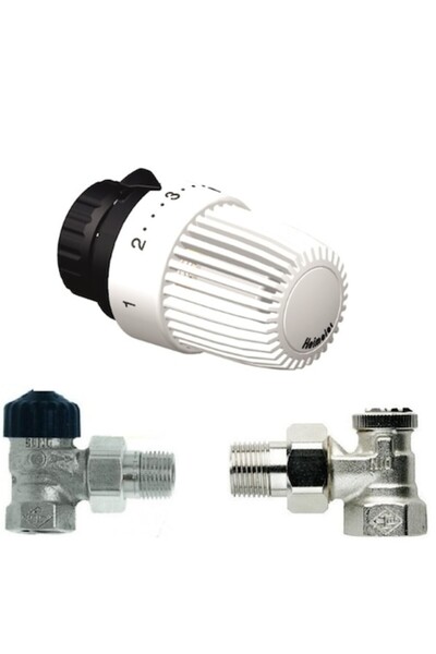 HEIMEIER Set robinet termostatic 1/2 + Cap termostatic tip S + Robinet unghiu...