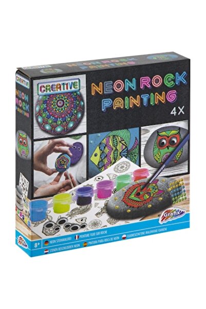 GRAFİX Creative Set - Painting on Stones (Neon)