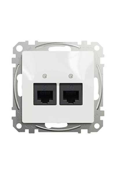 SCHNEIDER Sedna Design Cat6 Double RJ45 Socket, White