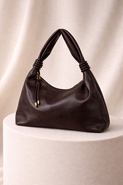 Miernebag Geantă de umăr pentru femei Bугум Detailed Vibe, maro