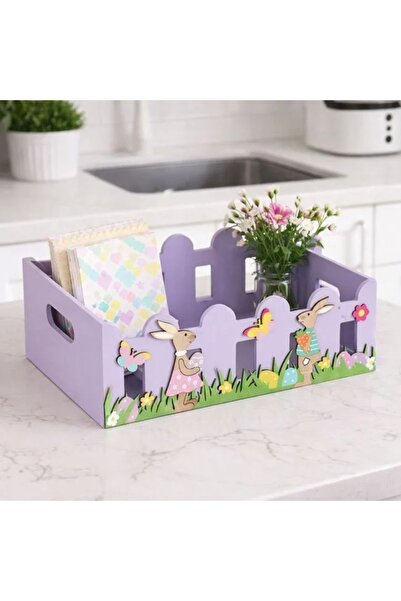 ZanaCasei Ladă decorativă de Paște lila 30 x 20 x 10 cm