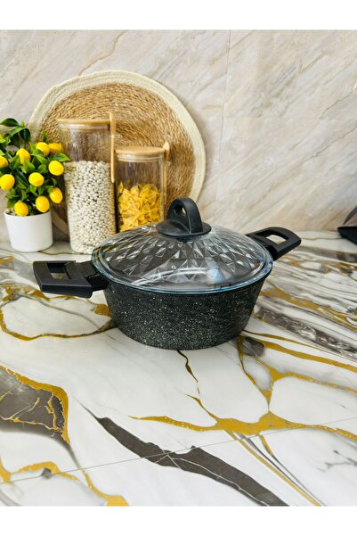 Protef Granite Cast Iron Pot 20 cm Black Pot