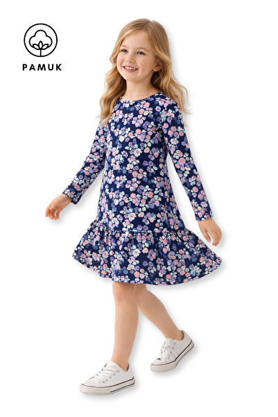 difa kids Rochie pentru fete material elastic jerseu simplu - cu model Rochie...