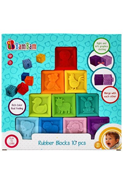 Bambam Cuburi senzoriale pentru bebeluși, 10 buc/set -