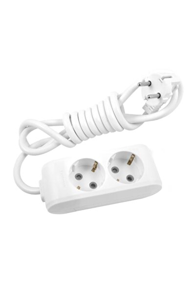 PANASONIC X-tendia Power Strip, 2 Outlets, 1.5m, White