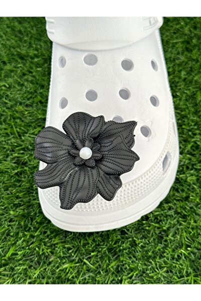 YuccaCo Accessorize Your Life Siyah Zambak Çiçek Terlik Süsü/Zambaklı Terlik ...