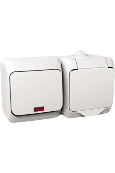 SCHNEIDER Întrerupător și priză Cedar Plus pentru scară IP44 Alb