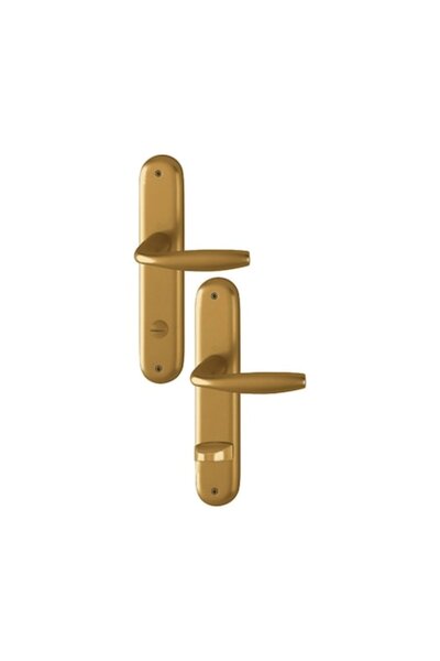 Hoppe Mâner de ușă interior, New York, cu bolț pentru baie, culoare bronz, 90mm