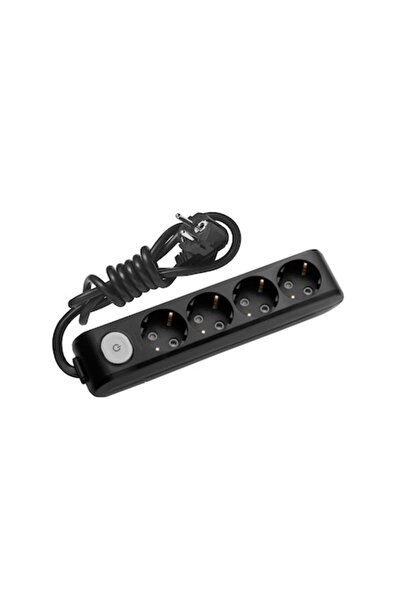 PANASONIC X-tendia Power Strip, 4 Outlets, 1.5m, Switch, Black
