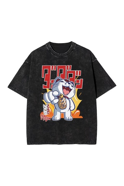 Toum Anime Dandadan Printed Unisex Washable Vintage Oversize T-Shirt