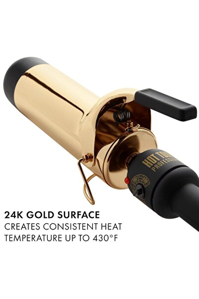 Hot Tools Pro Artist 24K Gold 2 Inch Jumbo Curling Iron for Long Lasting Defi...
