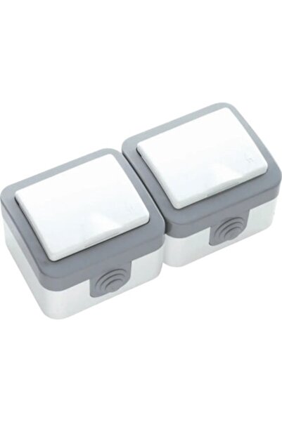 gelux Double Socket with Grounding Gray