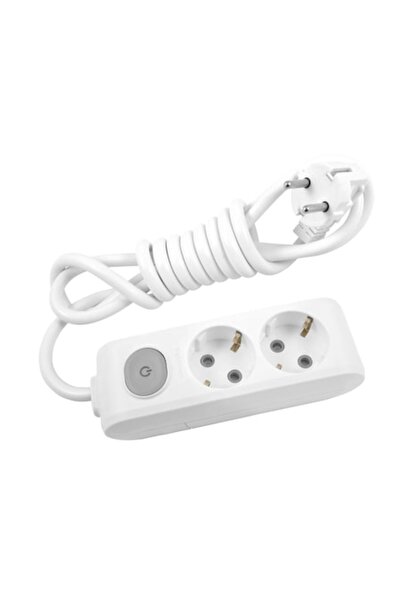 PANASONIC X-tendia Power Strip, 2 Outlets, 1.5m, Switch, White