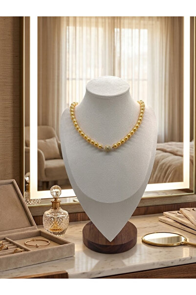 MAJOOD Women's 8mm Multi-Color Crystal Pearl Necklace - Easy Magnetic Clasp &...
