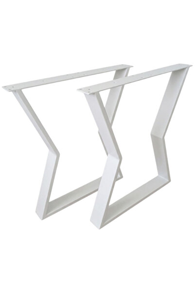 buz Metal table legs set, 2 pcs, dining furniture, 65 x 73 x 8 cm White