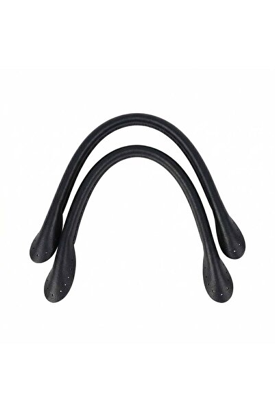 Ritzz Изкуствена кожа тръбовидна дръжка за чанта 30 СМ (Чифт) Пеликан - Черен