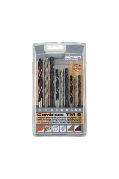 Alpen Drill Bits Set for Wood, Metal, and Masonry Ø5-8 Mm, 9 Pieces