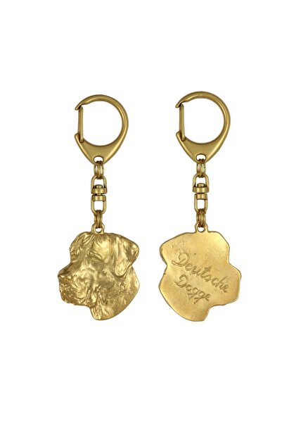 Art - Dog Dog German II - Breloc aurit cu câine, decorațiune pentru geantă, a...