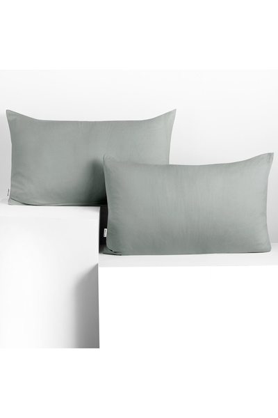 Deco King Set 2 huse perne decorative din bumbac cu fermoar, Amber, 135 g/m2,...