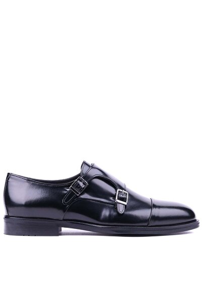 Shoetyle - حذاء رجالي كاجوال من الجلد الطبيعي باللون الأسود - 250-2379