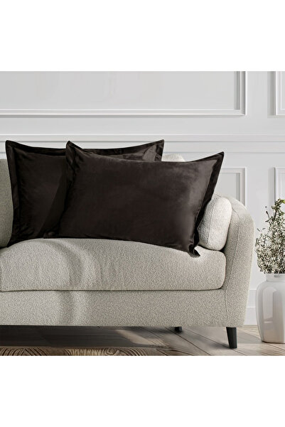 Amelia Home Set 2 huse perne decorative din catifea cu tiv, Velvet, 220 g/m2,...