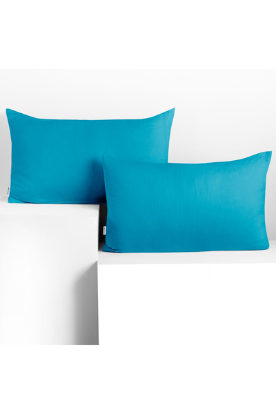 Deco King Set 2 huse perne decorative din bumbac cu fermoar, Amber, 135 g/m2,...