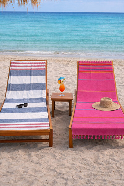 LaraLisa Σετ 2 Βαμβακερές πετσέτες μπάνιου παραλίας Peshtemal 70x130 εκ.