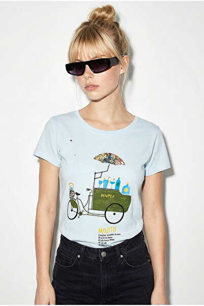 Bianco Lucci Women's 100% Cotton Handcrafted Embroidered Bicycle Printed Prem...