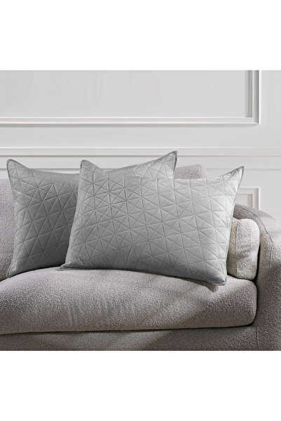 Amelia Home Set 2 huse perne decorative din catifea matlasate, Laila, 180-190...