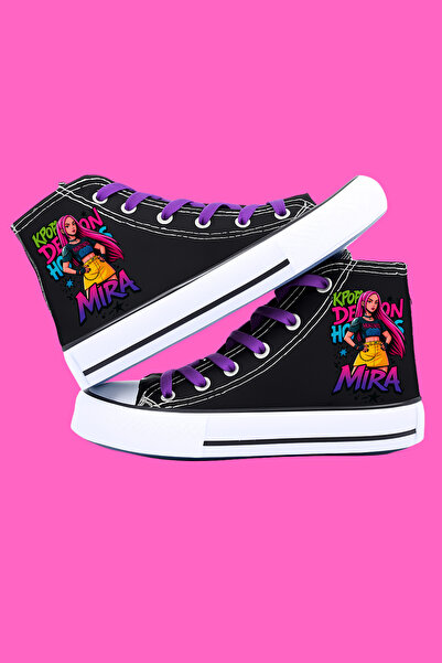 MECH BUTİK K-Pop Demon Hunter Huntrix Girls' Printed Linen Sports Shoes Sneaker