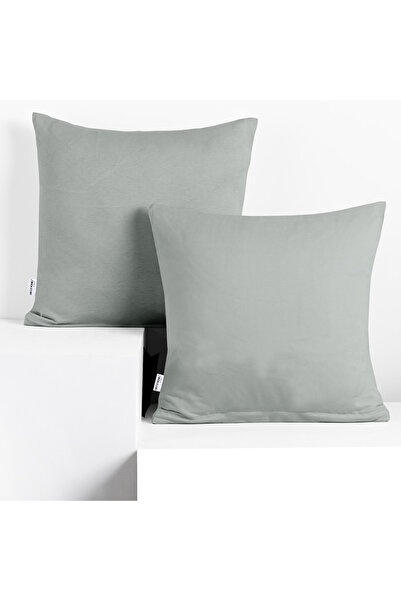 Deco King Set of 2 decorative cotton pillowcases with zipper, Amber, 135 g/m2...