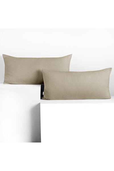 Deco King Set 2 huse perne decorative din bumbac cu fermoar, Amber, 135 g/m2,...