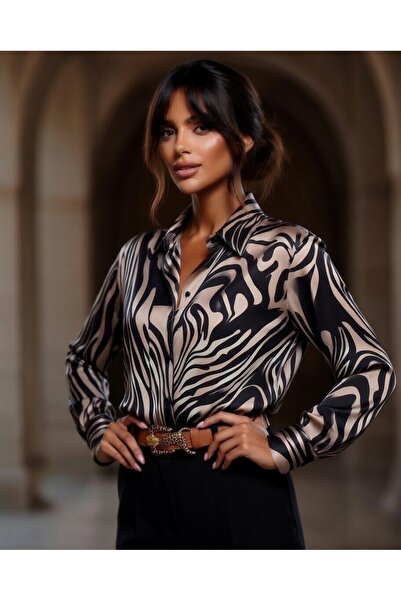 newmisal Women's Silky Satin Fabric Shirt with Robali Back, Normal and Oversi...