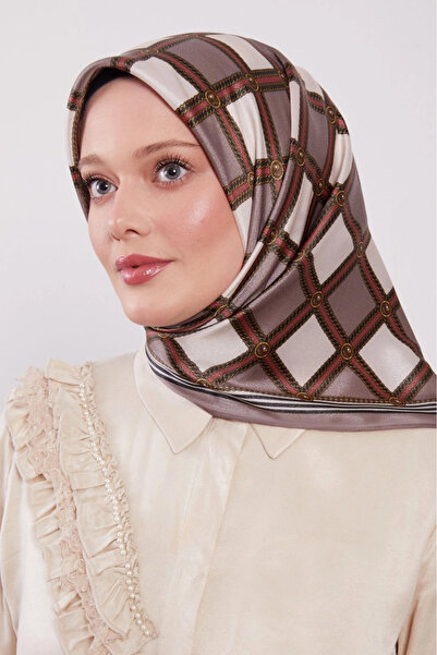 Levidor Crystal Scarf Diamond Pattern Mink