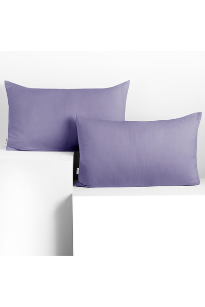 Deco King Set 2 huse perne decorative din bumbac cu fermoar, Amber, 135 g/m2,...