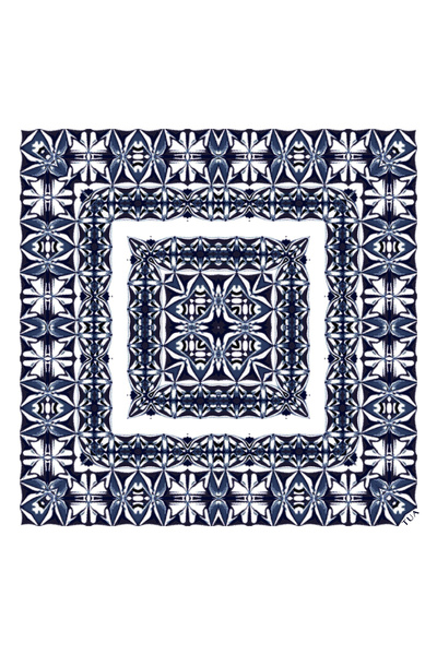 tuaipek Tamna pločica, uzorak 60x60 cm, viskozni modalni muški bandana/šal
