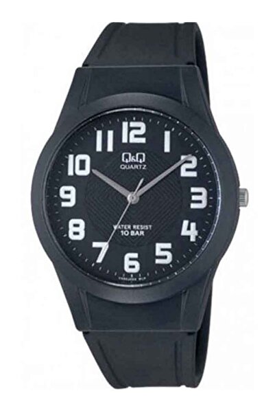 Q&Q Unisex Sport Watch VQ50J004Y, Quartz, 10 ATM, Resin Strap, Black
